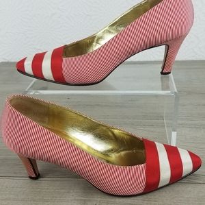 Perry Ellis fabric heels